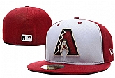 Diamondbacks Team Logo White Red Fitted Hat LX